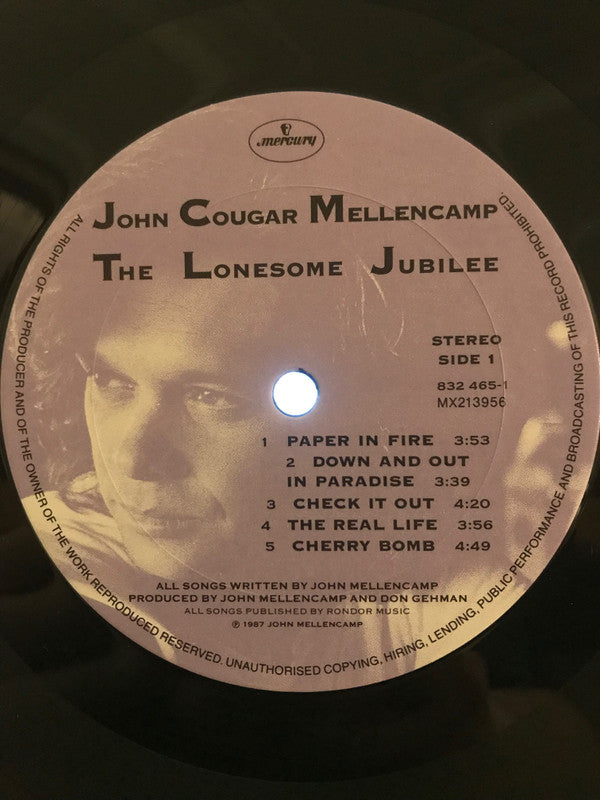 John Cougar Mellencamp : The Lonesome Jubilee (LP, Album, Gat)