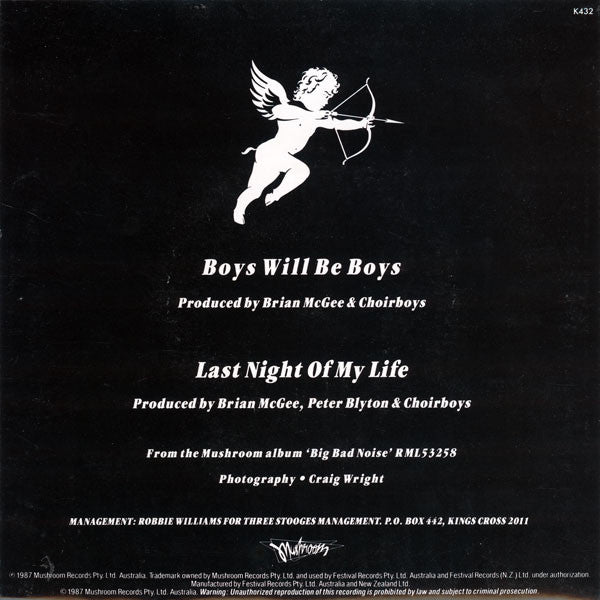 Choirboys : Boys Will Be Boys (7", Single, Pic)