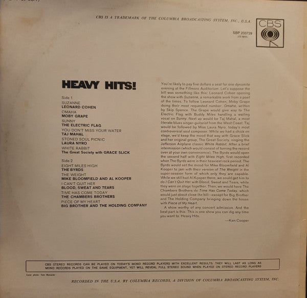 Various : Heavy Hits! (LP, Comp)