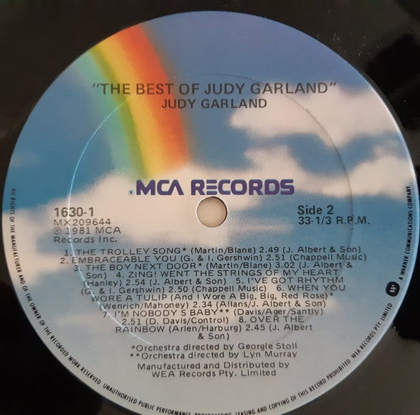 Judy Garland : Best Of Judy Garland (LP, Comp)
