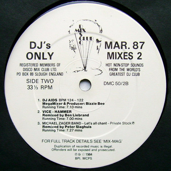 Various : March 87 Mixes 2 (12", Comp, P/Mixed)