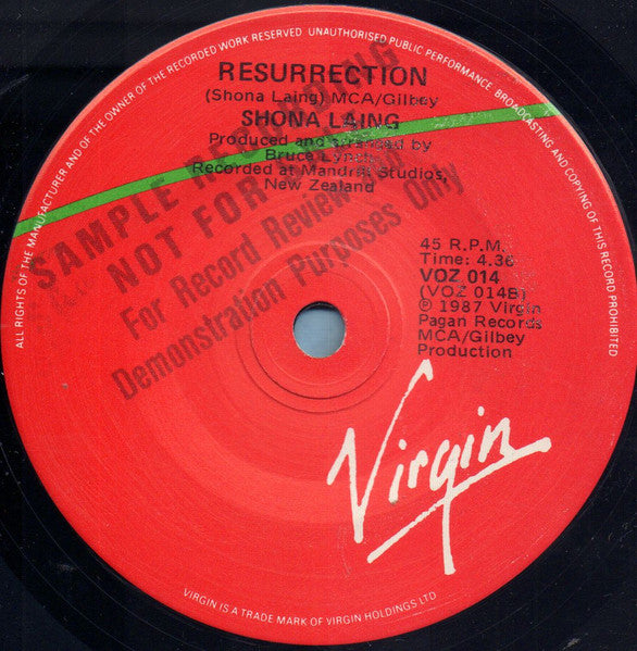 Shona Laing : (Glad I'm) Not A Kennedy (7", Promo)