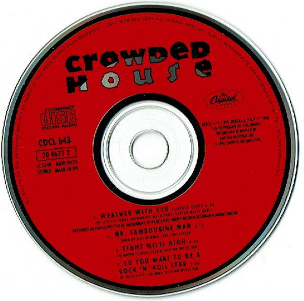 Crowded House : Weather With You (CD, Single)