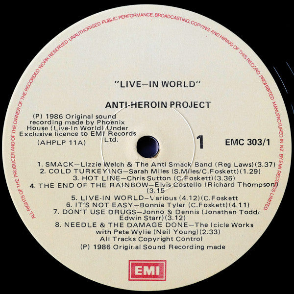 Various : It's A Live-In World - The Anti-Heroin Project (2xLP, Album)