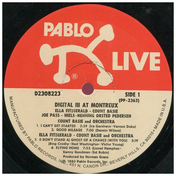 Ella Fitzgerald - Joe Pass - Count Basie - Niels-Henning Ørsted Pedersen : Digital III At Montreux (LP, Album)