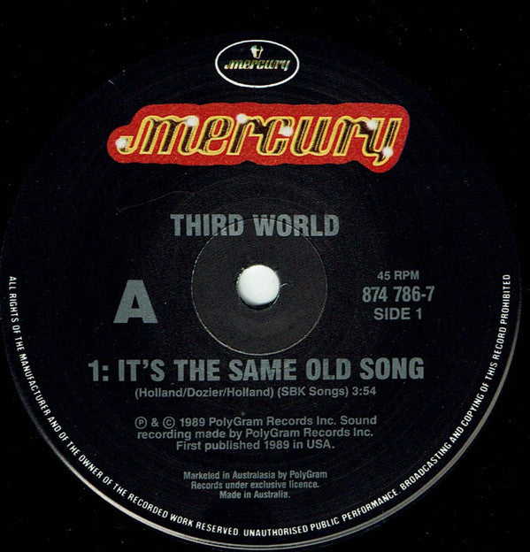 Third World : It's The Same Old Song (7", Single)