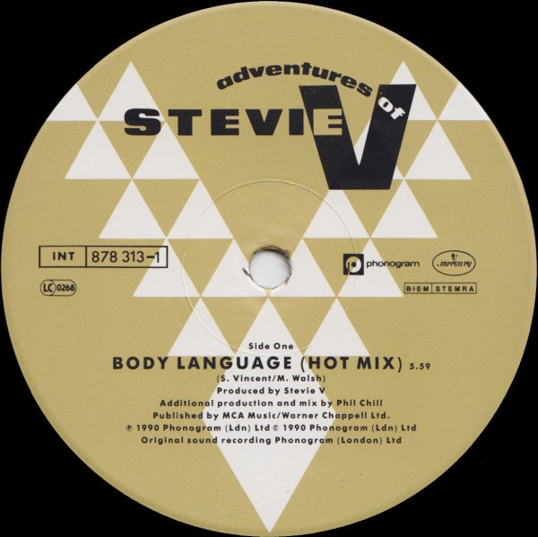 Adventures Of Stevie V. : Body Language (12", Maxi)