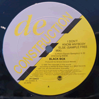 Black Box : I Don't Know Anybody Else (12", Single)