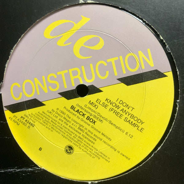 Black Box : I Don't Know Anybody Else (12", Single)