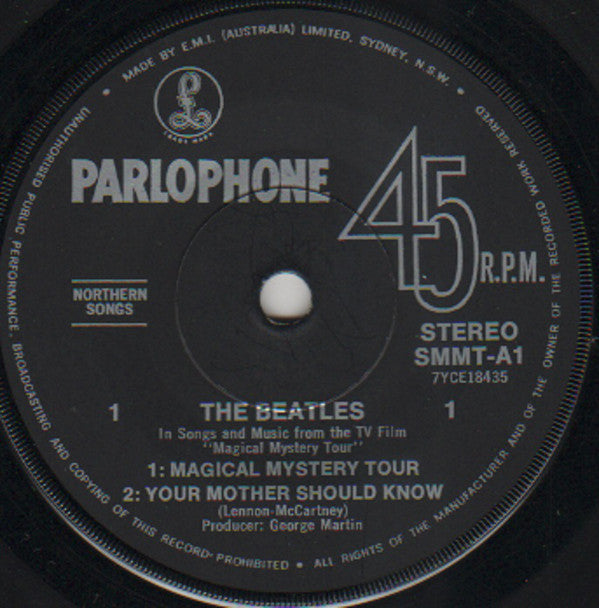 The Beatles : Magical Mystery Tour (2x7", EP)