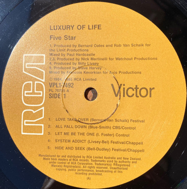 Five Star : Luxury Of Life (LP, Album)