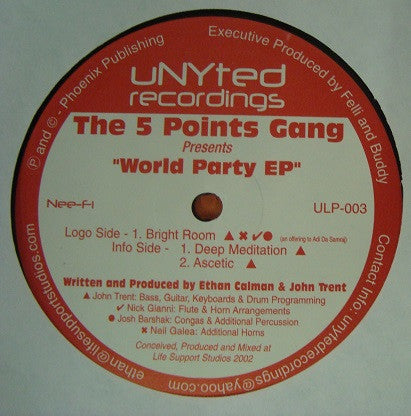 The 5 Points Gang : World Party EP (12", EP)