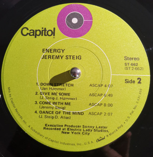 Jeremy Steig : Energy (LP, Album)