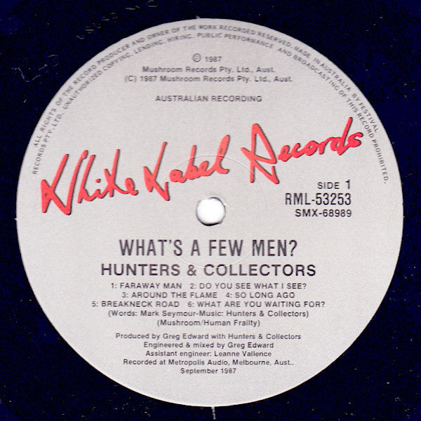 Hunters & Collectors : What's A Few Men? (LP, Album)