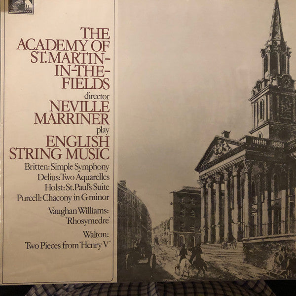 The Academy Of St. Martin-in-the-Fields : English String Music (LP)