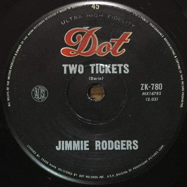 Jimmie Rodgers (2) : Two Tickets (7&quot;, Single)