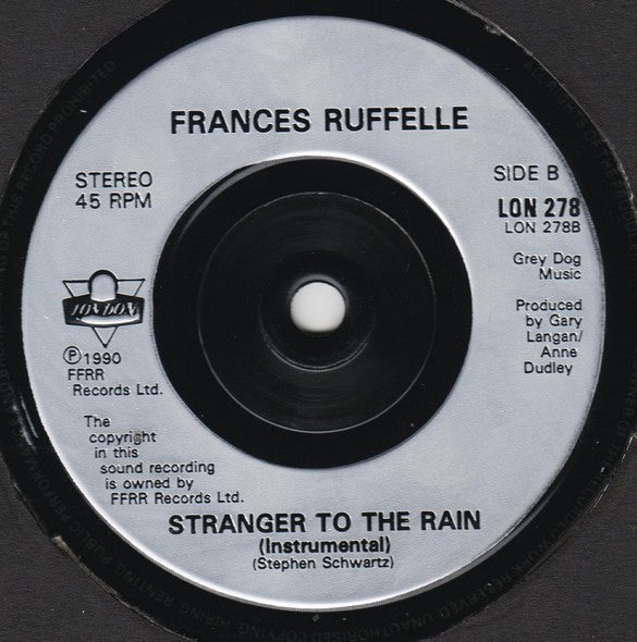 Frances Ruffelle : Stranger To The Rain (7", Single)