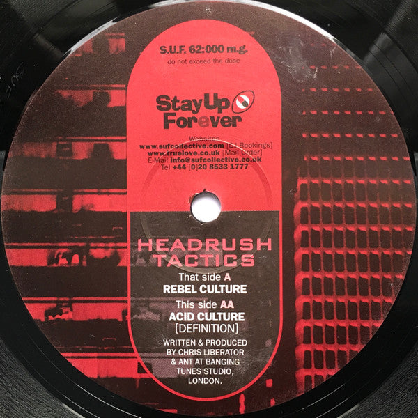 Headrush Tactics : Rebel Culture / Acid Culture [Definition] (12")