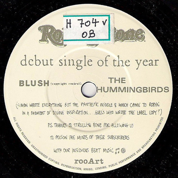 The Hummingbirds : Blush (7", Promo)