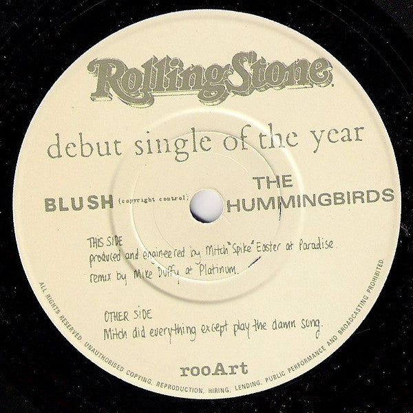 The Hummingbirds : Blush (7", Promo)