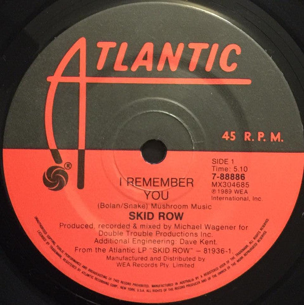 Skid Row : I Remember You (7&quot;, Single)