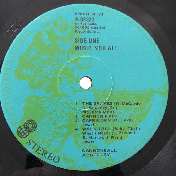 The Cannonball Adderley Quintet : Music, You All (LP, Album, Club)