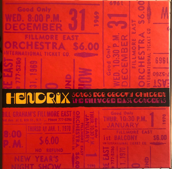 Jimi Hendrix : Songs For Groovy Children (The Fillmore East Concerts) (8xLP, Album, Ltd, Num + Box, Ltd)