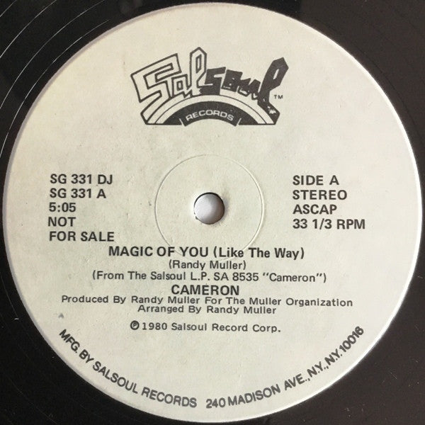 Cameron* : Magic Of You (Like The Way) (12", Single, Promo)
