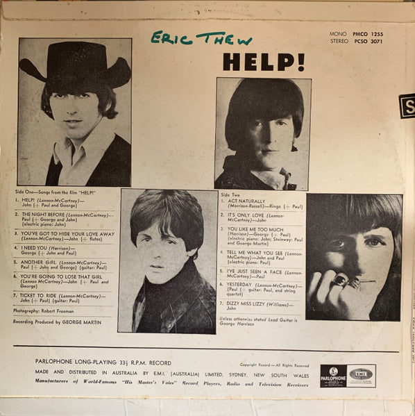 The Beatles : Help! (LP, Album, RP)