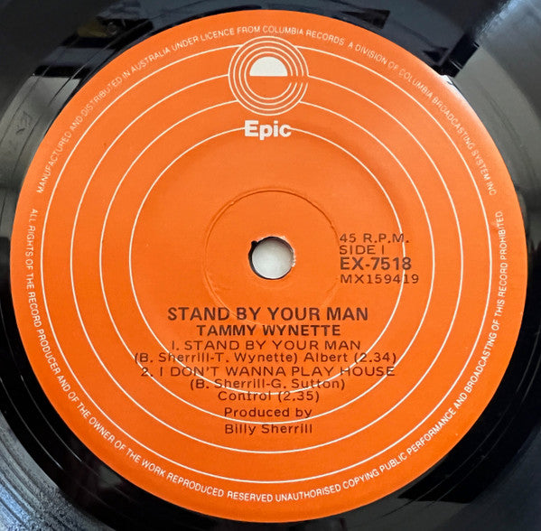 Tammy Wynette : Stand By Your Man (7", EP, RE)
