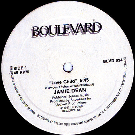 Jamie Dean : Love Child (12")