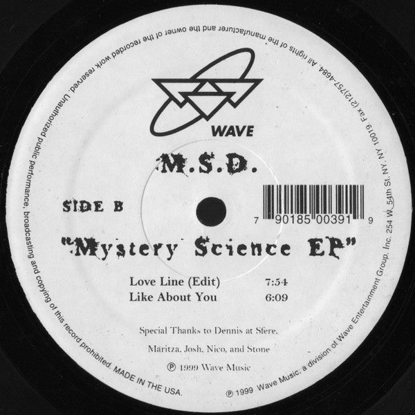 M.S.D.* : Mystery Science EP (12", EP)