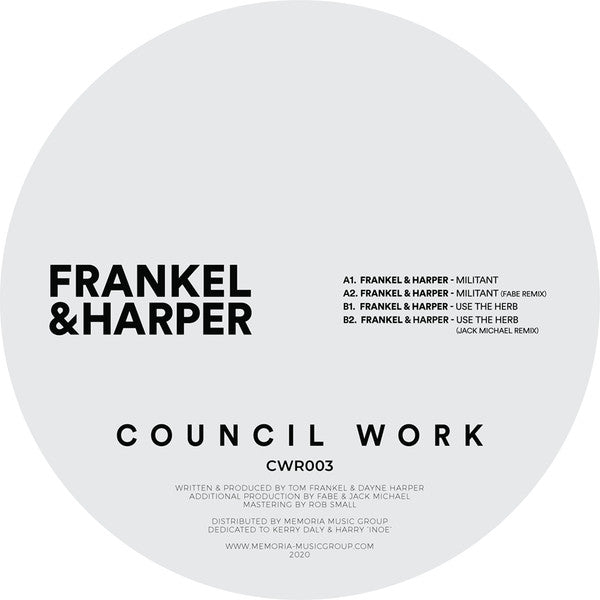 Frankel & Harper : Militant EP (12")