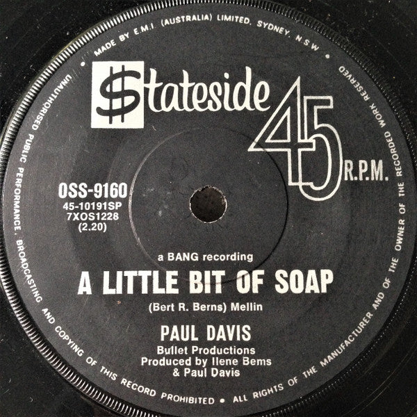 Paul Davis (3) : A Little Bit Of Soap (7&quot;, Single)