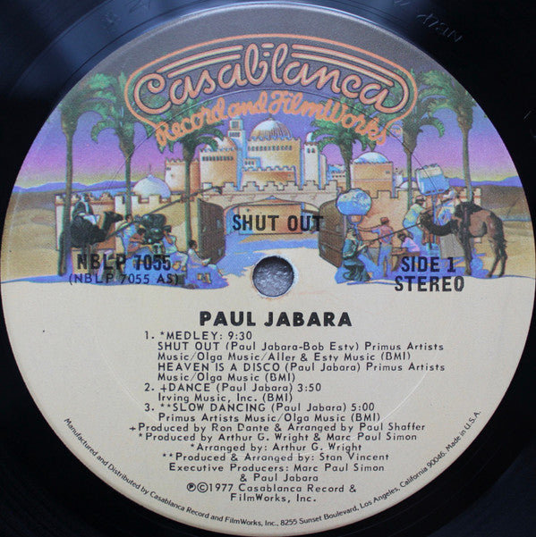 Paul Jabara : Shut Out (LP, Album, Ter)