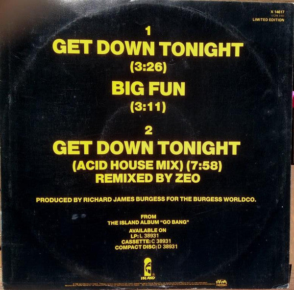 Shriekback : Get Down Tonight (12", Single, Ltd)