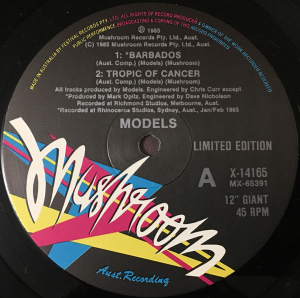 Models (2) : Barbados (12", Single, Ltd)