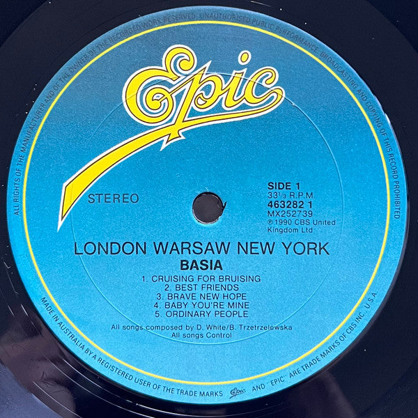Basia : London Warsaw New York (LP, Album)