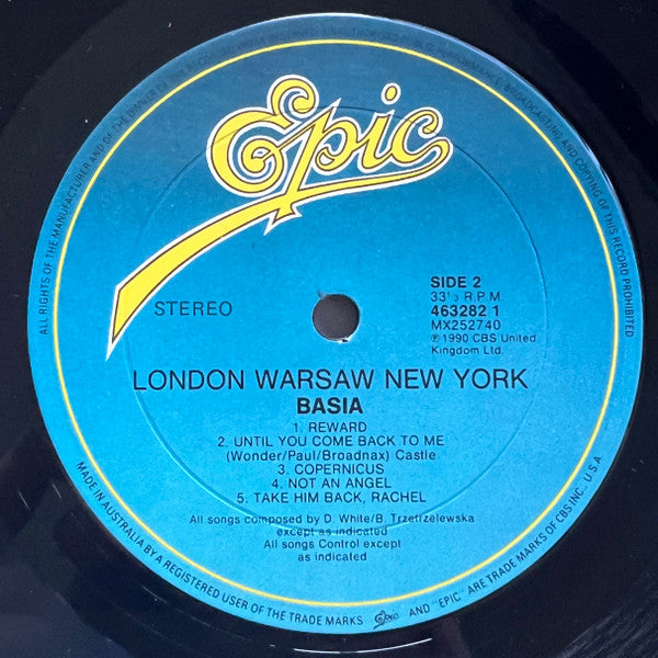 Basia : London Warsaw New York (LP, Album)