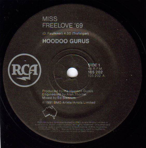 Hoodoo Gurus : Miss Freelove '69 (7", Single)