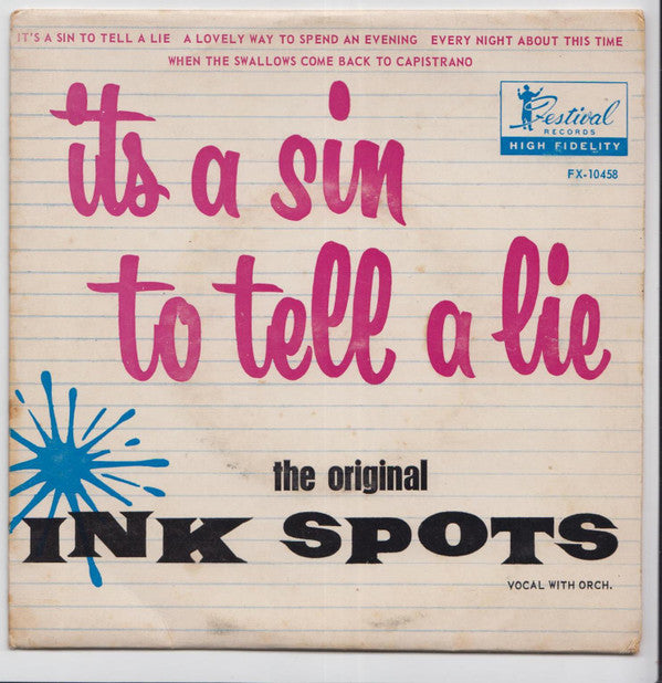 The Ink Spots : It's A Sin To Tell A Lie (7", EP)