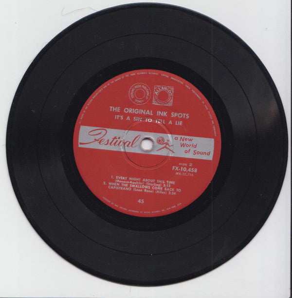 The Ink Spots : It's A Sin To Tell A Lie (7", EP)