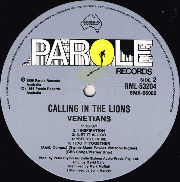 The Venetians : Calling In The Lions (LP, Album, Ltd)