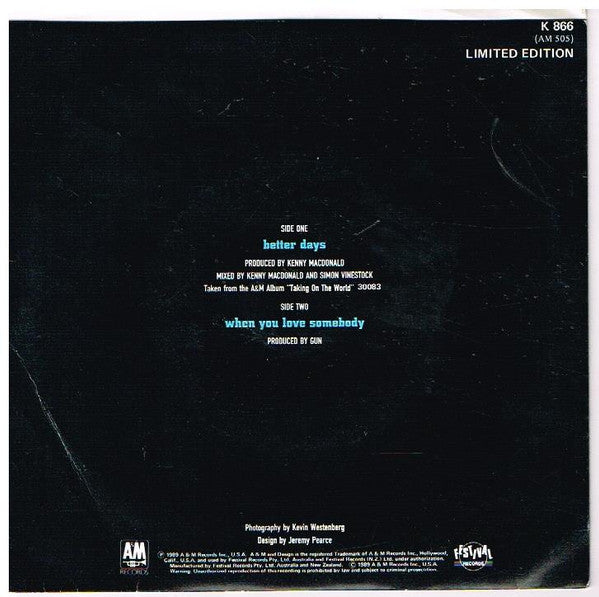 Gun (2) : Better Days (7", Ltd)