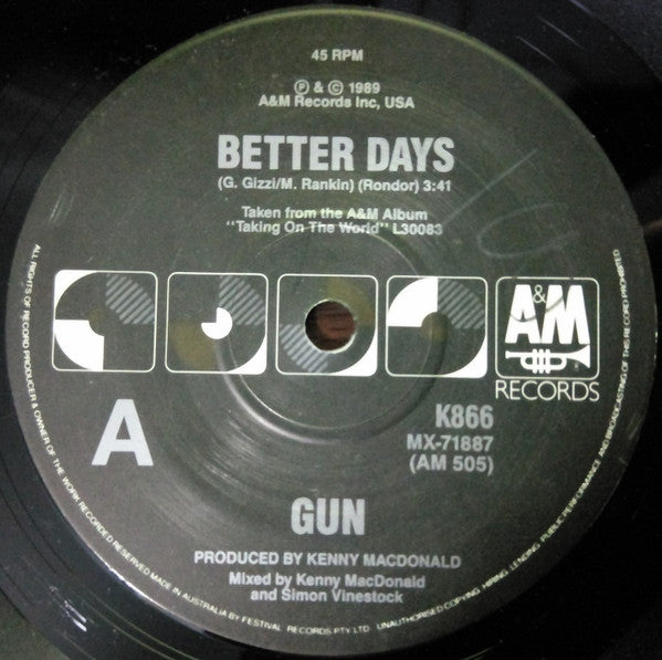Gun (2) : Better Days (7", Ltd)