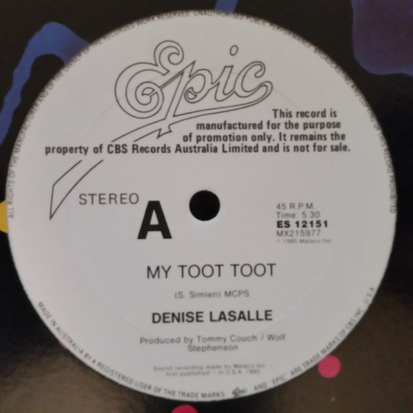 Denise LaSalle : My Toot Toot (12", Promo)