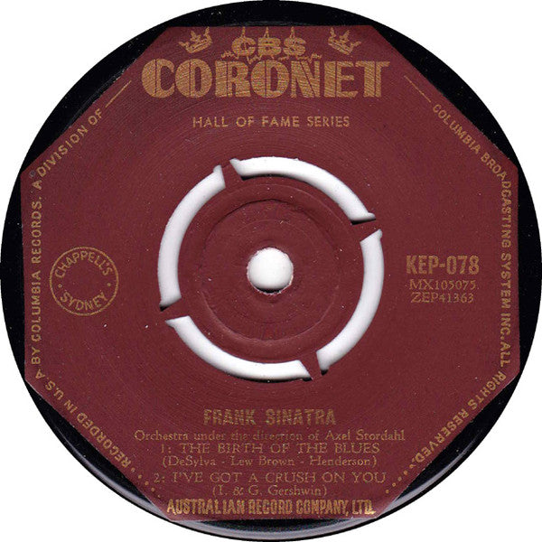 Frank Sinatra : The Birth Of The Blues (7", EP, Mono)