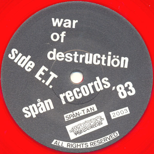 War Of Destruction : War Of Destruction (7", EP, RE, Red)