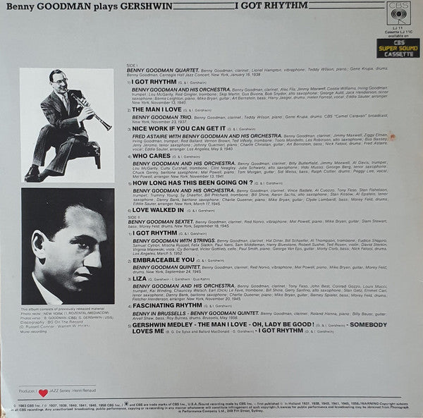 Benny Goodman : Benny Goodman Plays Gershwin (LP, Comp)