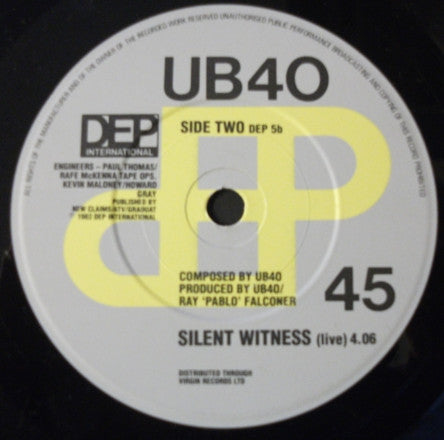 UB40 : So Here I Am (7", Single)